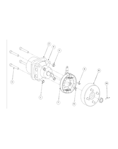Brake Motor Mount And Hub Diagram and Parts List for M60-KH 53BB5BDX750-27HP-OHV Cub Cadet Lawn Tractor